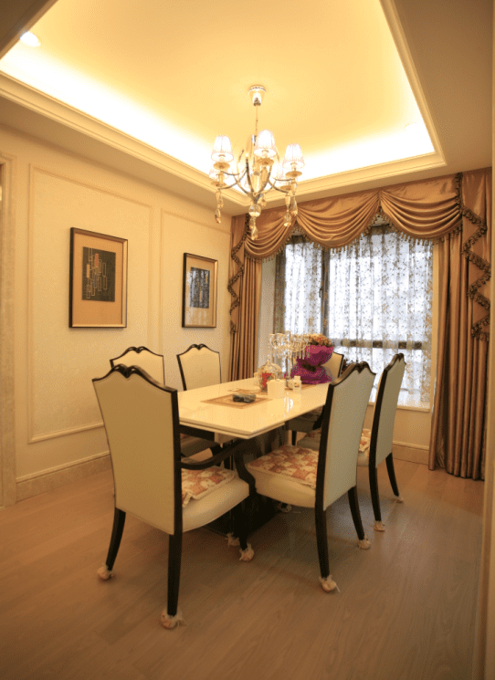 和谐简欧风格设计餐厅装修效果图