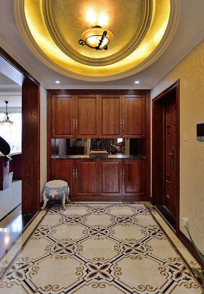 高端大气古典欧式风格玄关鞋柜兼收纳柜设计装修图 - 效果图