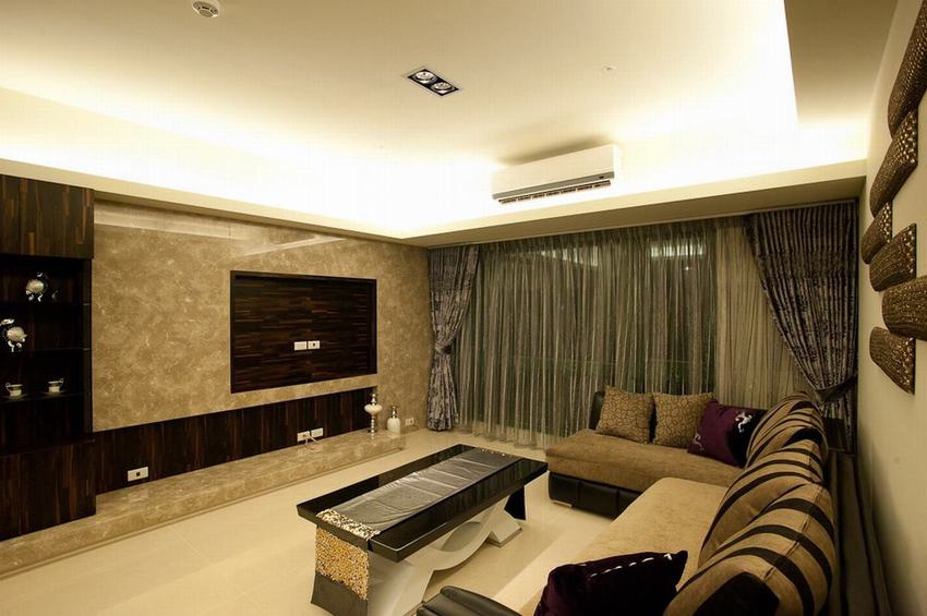 沉稳现代客厅装饰案例图 - 效果图