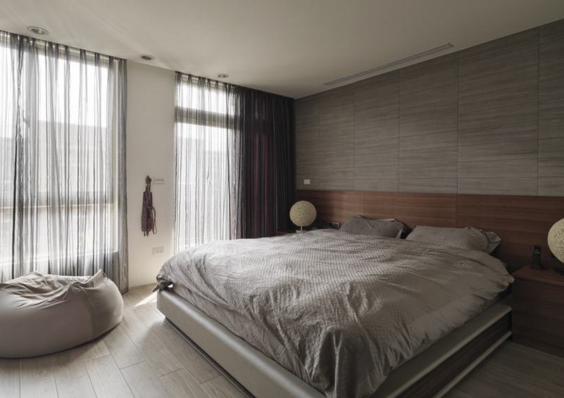 灰色系宜家风格卧室效果图