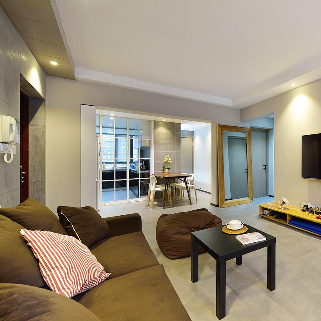 时尚混搭过道全身镜摆放 - 效果图