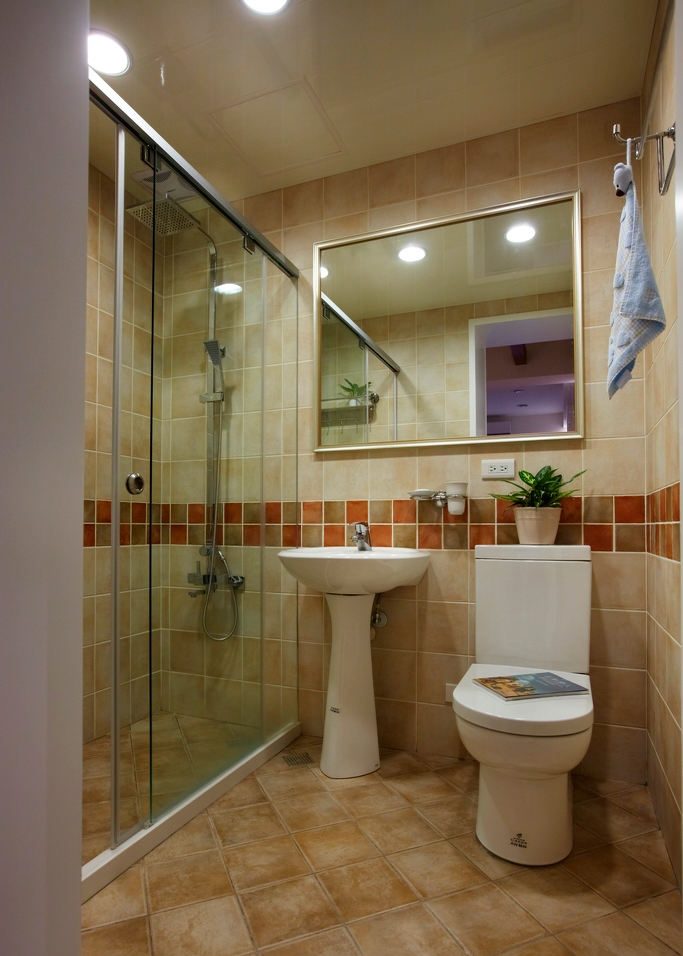 清新优雅简约卫生间装饰图 - 效果图