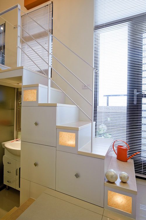 时尚简约小清新复式百叶帘装饰效果图