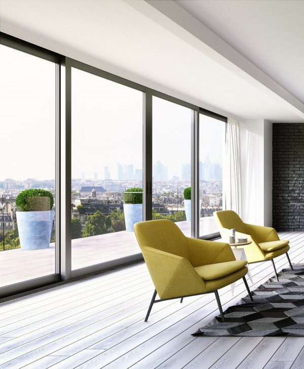 时尚简约现代家装落地窗效果图