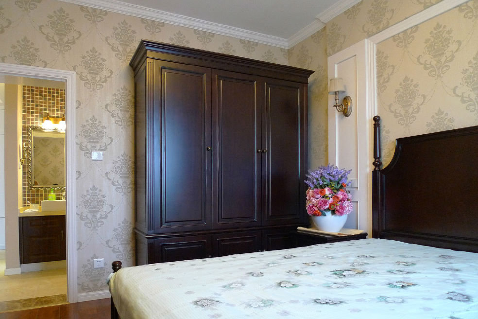 怀旧美式主卧衣柜装饰图 - 效果图