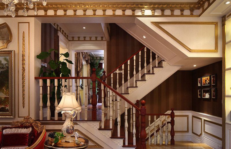 豪华欧式古典风格楼梯效果图