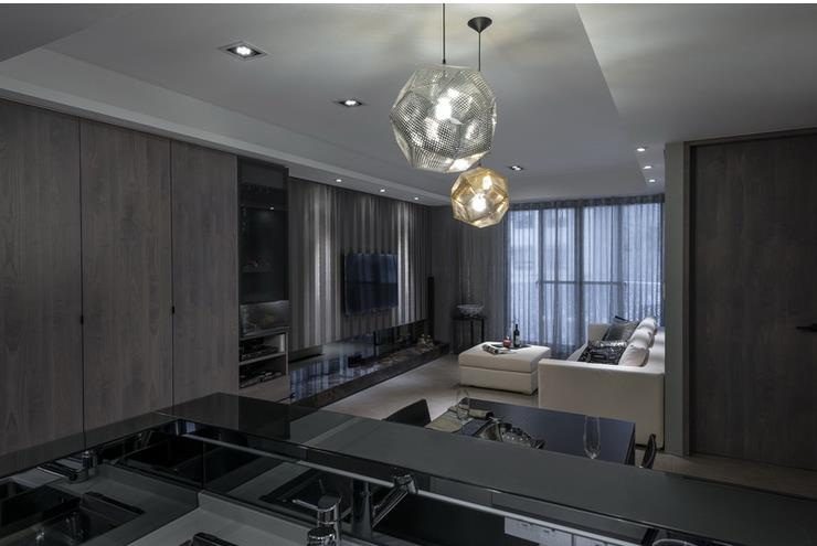 简约现代装修餐厅吊灯设计 - 效果图