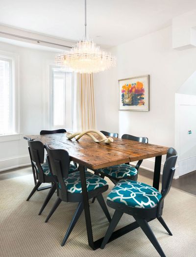 简约北欧餐厅餐桌椅布置效果图