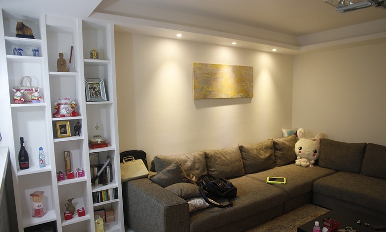 精致创意简约客厅收纳柜设计装修效果图