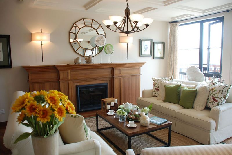 色彩明亮又丰富的地中海客厅效果图