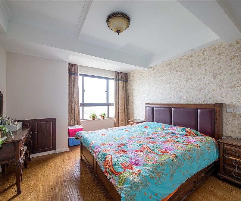 古典美式风格卧室软装搭配效果图