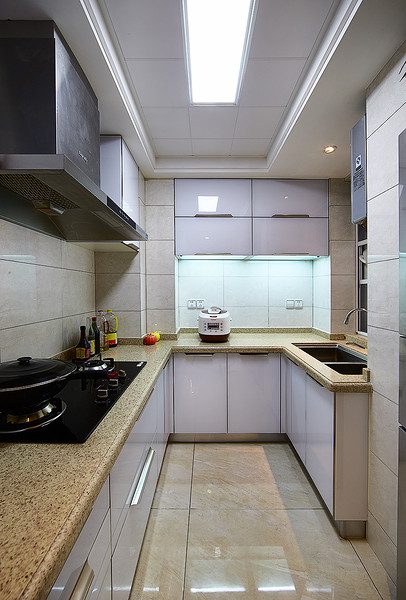 简约时尚小厨房效果图