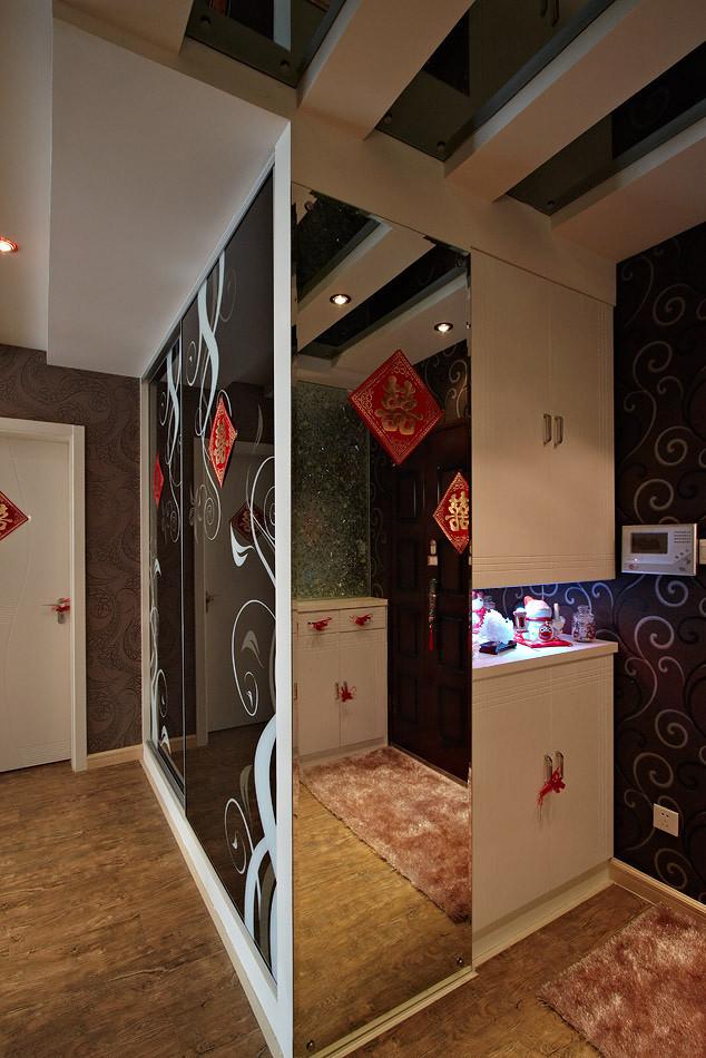 现代家居玄关全身镜装饰图 - 效果图