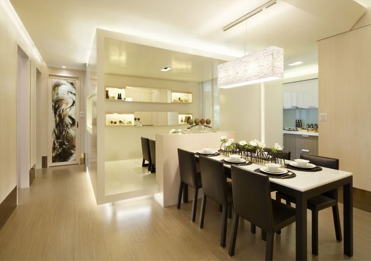 现代简约风格三居餐厅设计装修案例图片 - 效果图