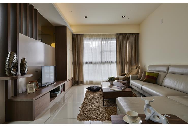 素雅现代家装客厅设计装修精装样板房欣赏 - 效果图