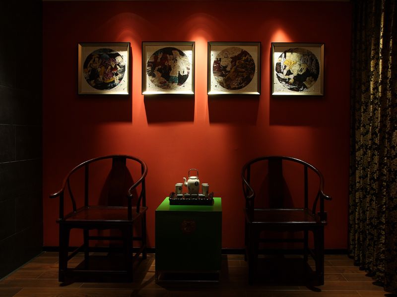 现代中式风格家居相片墙效果图片