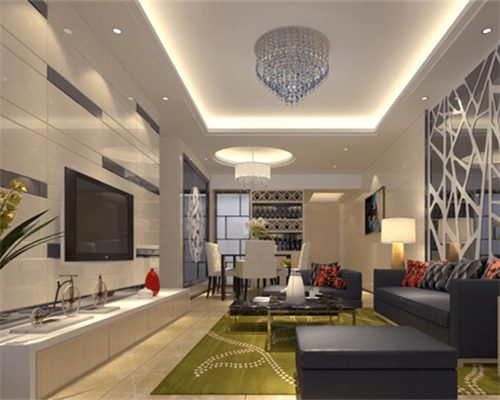 客厅墙面瓷砖铺贴图 客厅贴墙砖有什么好处 - 选购指南