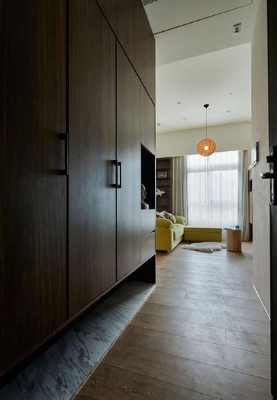 朴实现代家居玄关收纳柜设计装修图 - 效果图