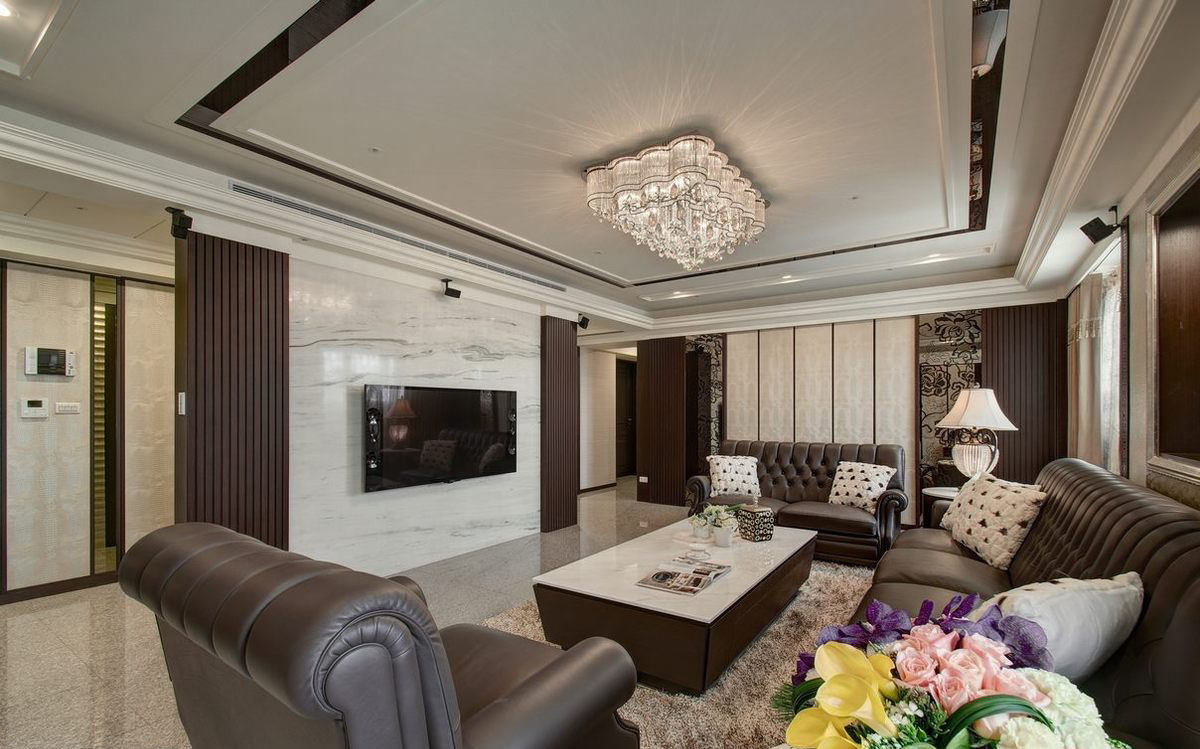 家居客厅欧式设计装修图 - 效果图