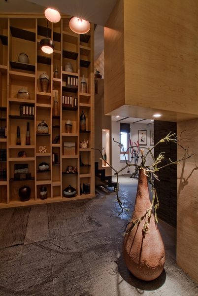 中式别墅室内博古架设计装修效果图