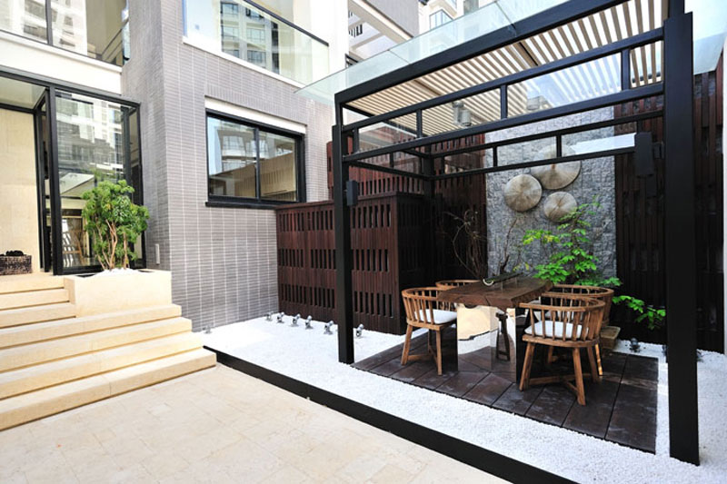 新中式风格入户花园设计欣赏图 - 效果图