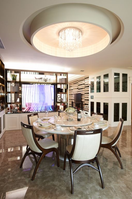 时尚豪华现代餐厅吊顶欣赏 - 效果图