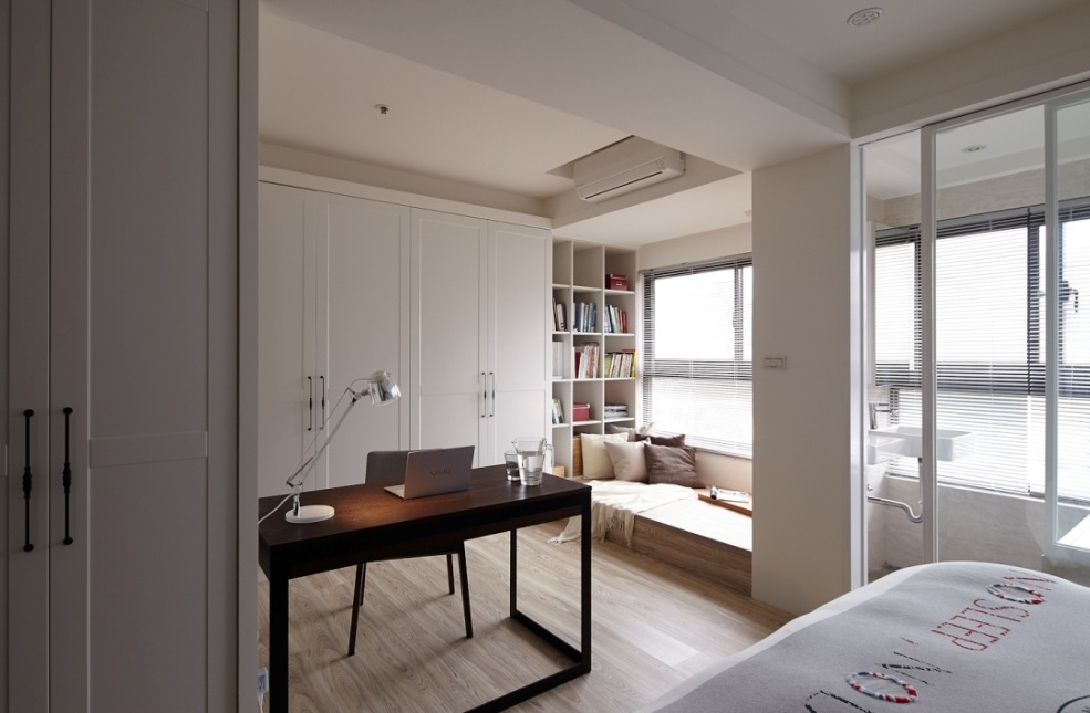 家装简约书房休息地台设计图片 - 效果图