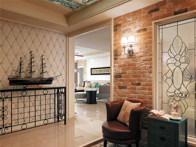 复古北欧情调玄关效果图