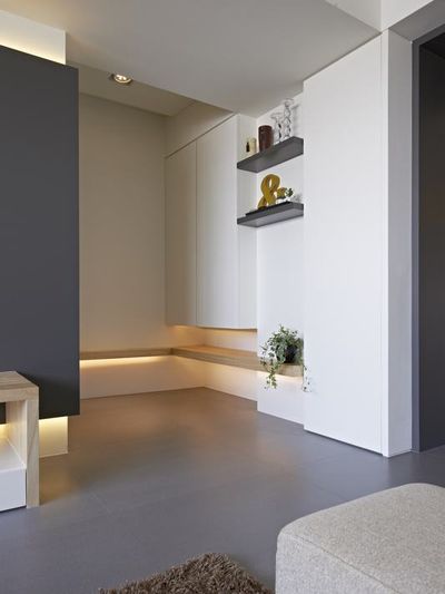 恬淡雅趣现代简约玄关效果图
