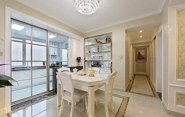 优雅时尚现代餐厅布置 - 效果图