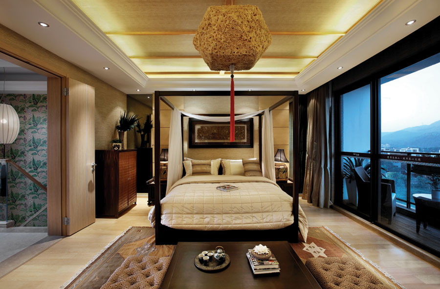 东南亚风格复式隔断卧室家居装饰图片 - 效果图