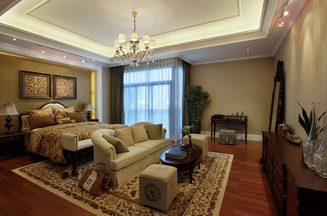 新古典主义别墅卧室装修设计 - 效果图