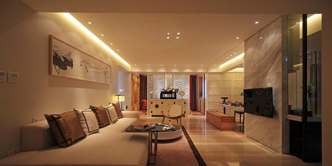 宁静雅致禅风简中式三居设计欣赏图 - 效果图