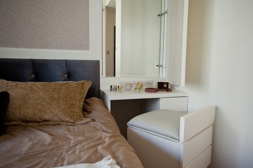 现代简约卧室简易梳妆台 - 效果图