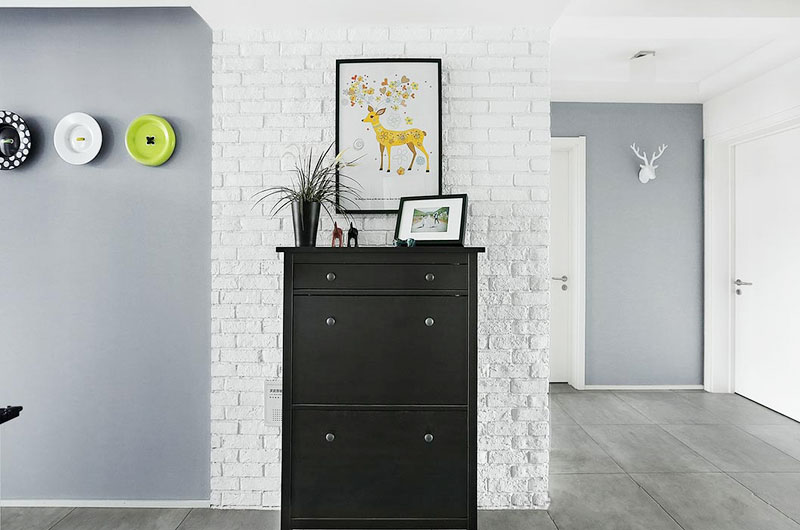 北欧风格过道摆放柜设计 - 效果图