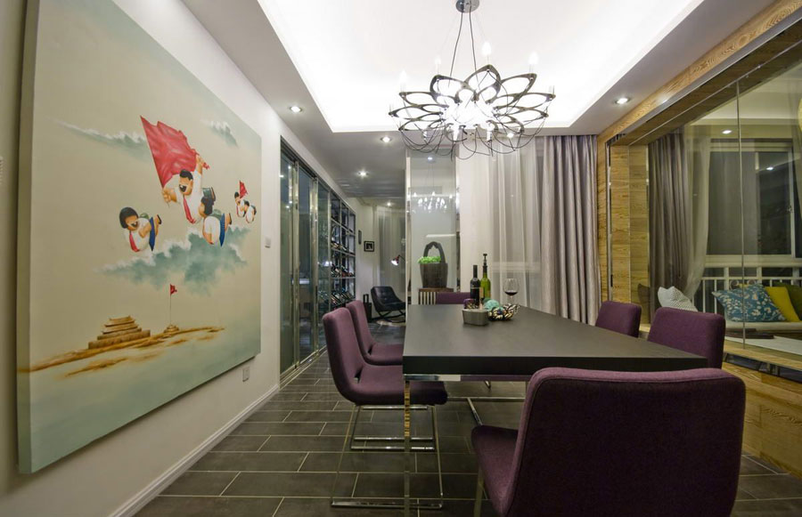 时尚大气混搭居家餐厅装饰效果图