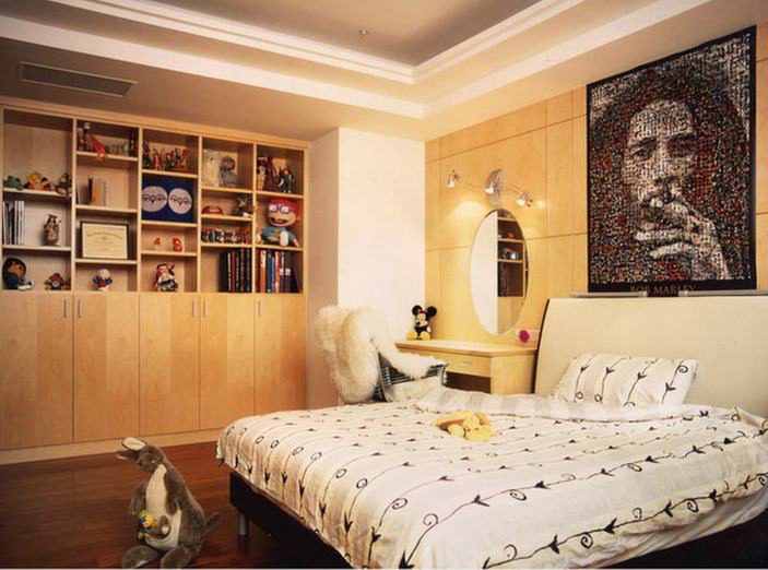 波普现代儿童房置物柜设计 - 效果图