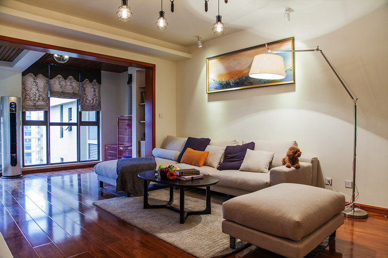 现代简约装修客厅阳台设计 - 效果图