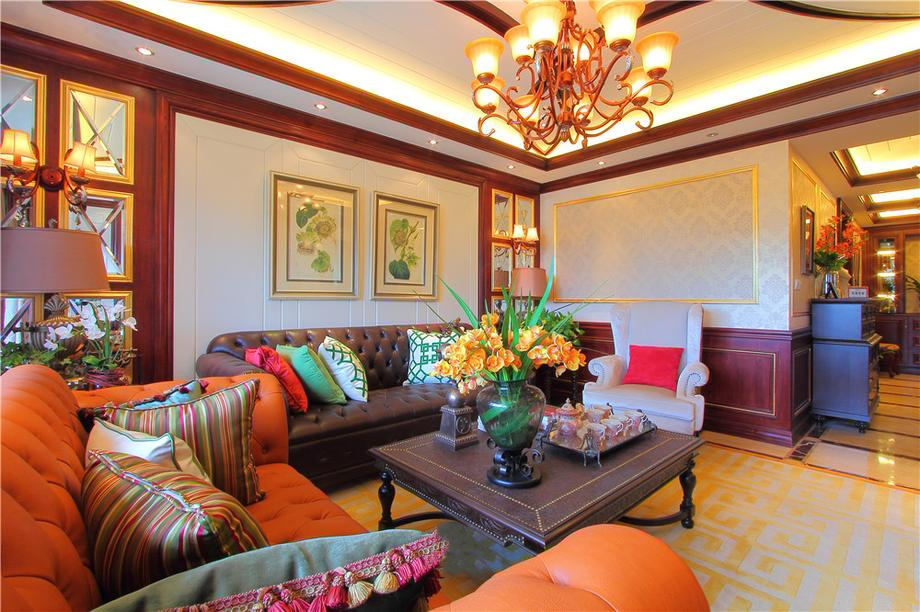 多彩东南亚装饰风格公寓室内隔断设计装修图 - 效果图