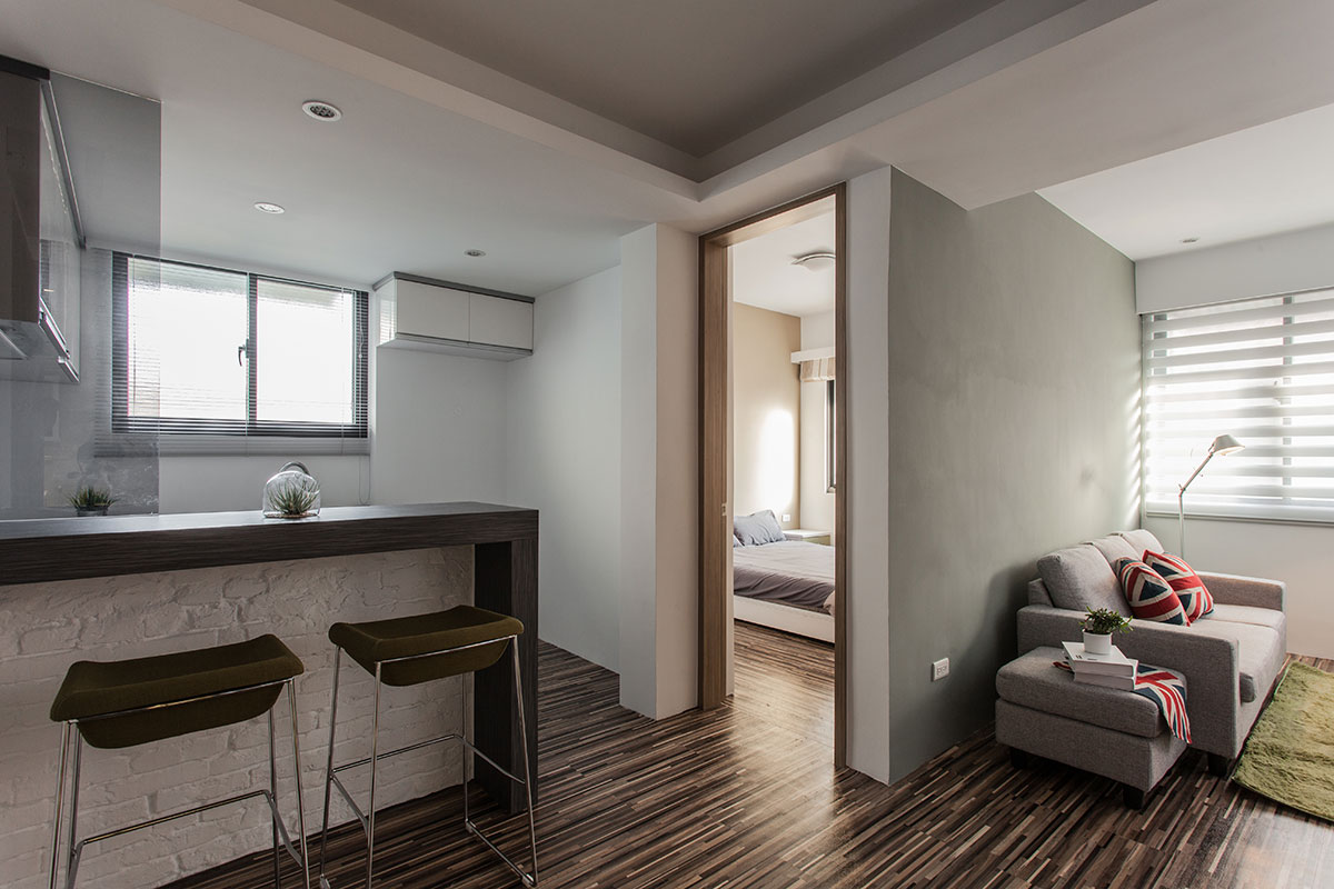 时尚简约小户型吧台设计 - 效果图