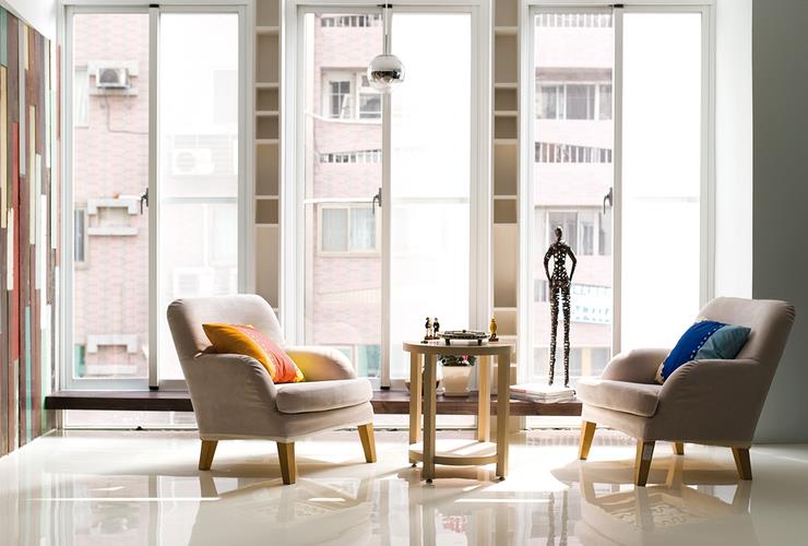 家装休闲区现代落地窗设计 - 效果图