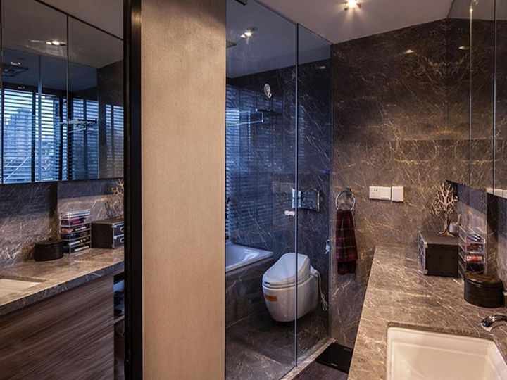 时尚现代大理石卫生间装修效果图