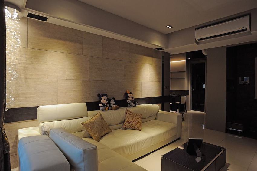 舒适现代客厅沙发设计 - 效果图