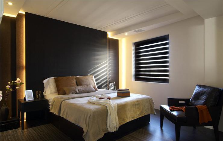 摩登现代卧室百叶窗设计 - 效果图