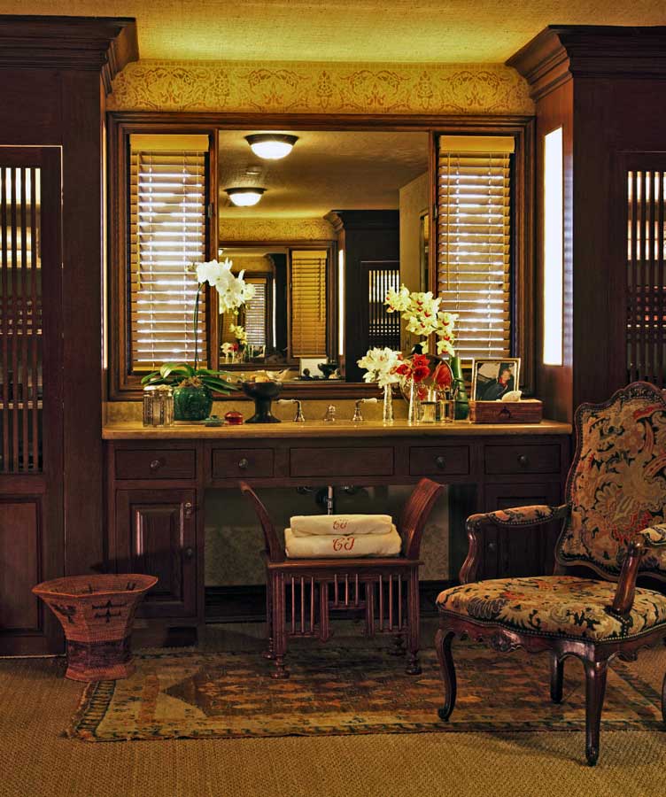 复古美式风格室内梳妆台设计装潢图片 - 效果图