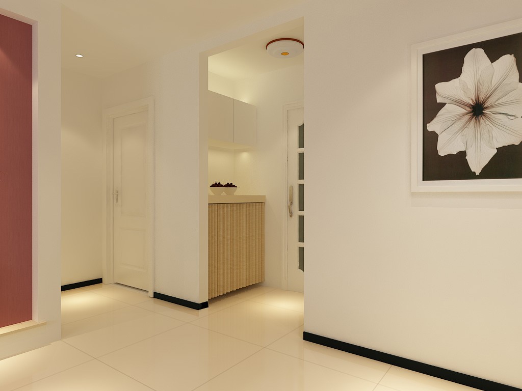 简约现代过道垭口隔断设计 - 效果图