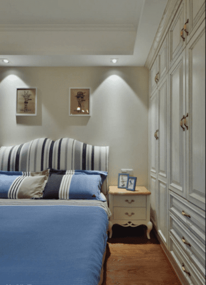 简欧法式风卧室床头柜装饰 - 效果图