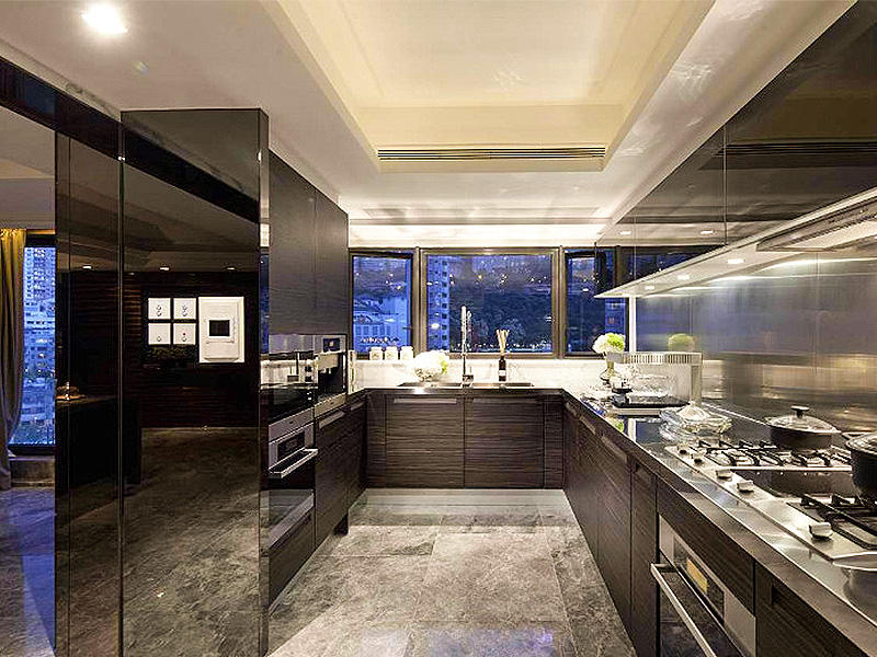 奢华后现代风厨房橱柜效果图