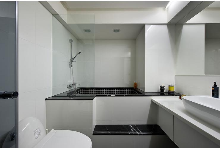 黑白时尚现代简约 卫生间效果图