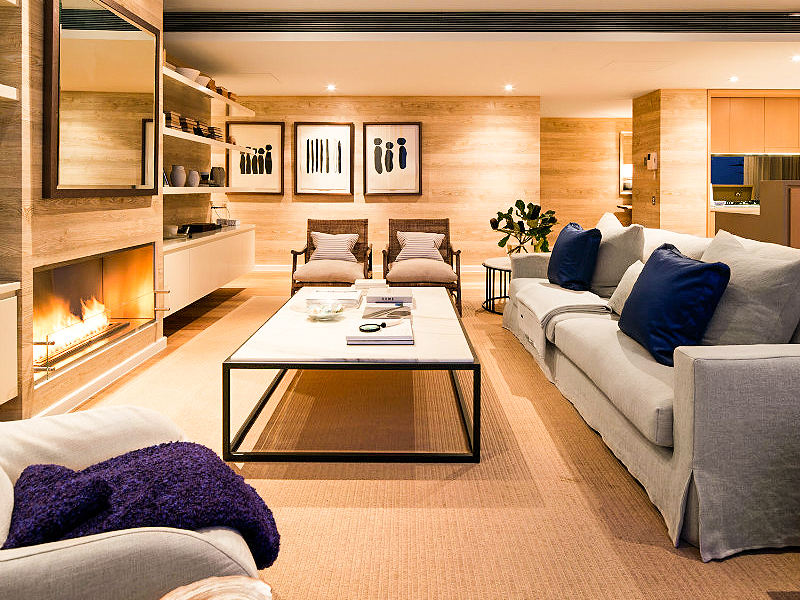 自然现代混搭风客厅效果图